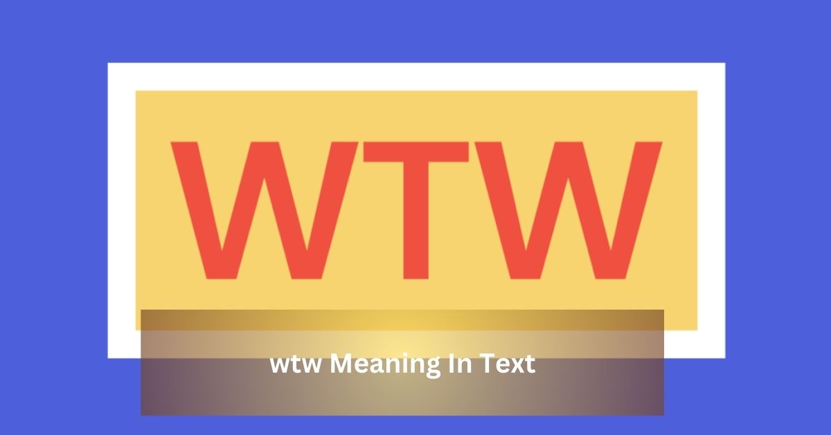 wtw Meaning In Text